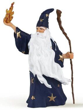 Merlin The Magician Figurine - Hand Painted Collectible Fantasy Figure - Papo